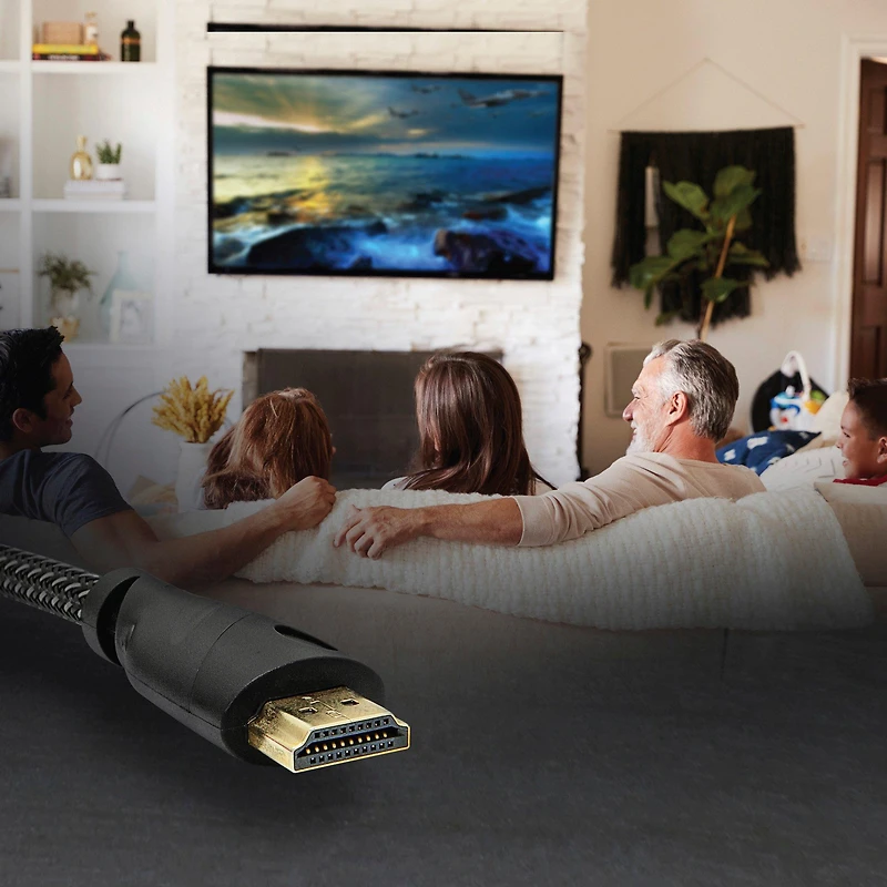 Helix Ultra-Durable 4K HDMI Cable with 90 Degree Adapter 6 ft