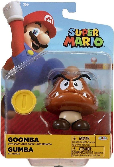 Jakks Pacific Super Mario Goomba with Coin 4-in Action Figure