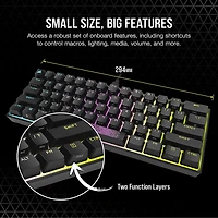 CORSAIR K65 RGB MINI 60% Mechanical Wired Gaming Keyboard Cherry MX Speed