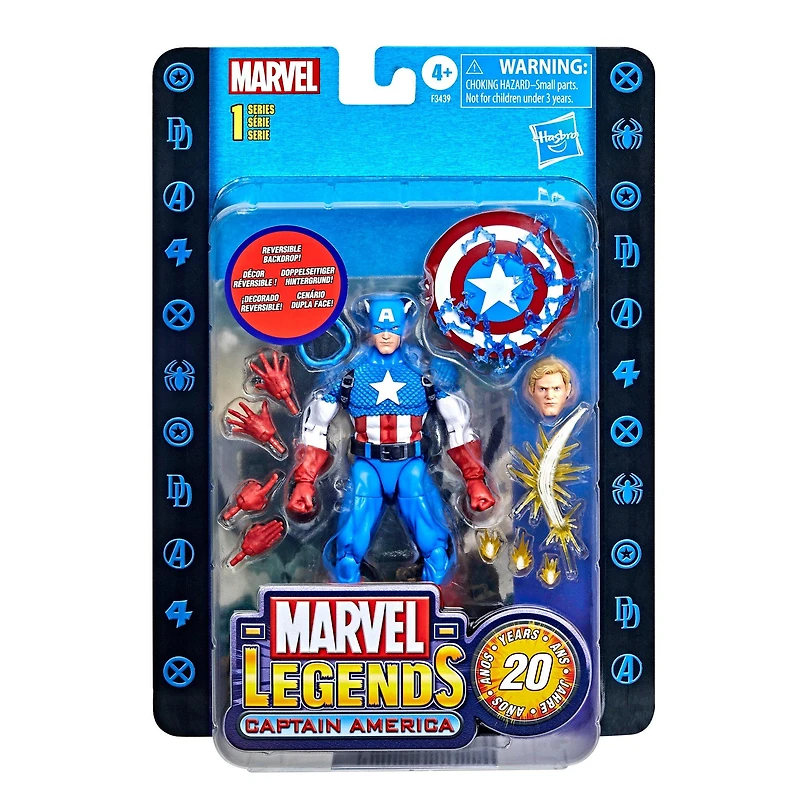 Hasbro Marvel Legends Series 20th Anniversary Series 1 Captain America 6-in Action Figure