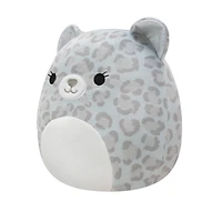 Squishmallows Grey Spotted Leopard with Eyelashes and Sparkle Ears 8-In Plush
