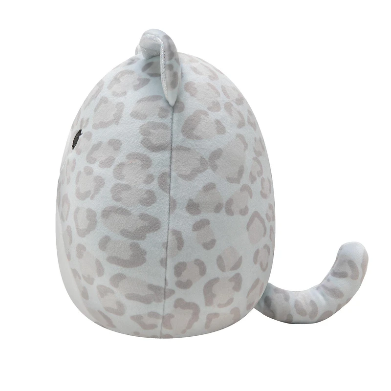 Squishmallows Grey Spotted Leopard with Eyelashes and Sparkle Ears 8-In Plush