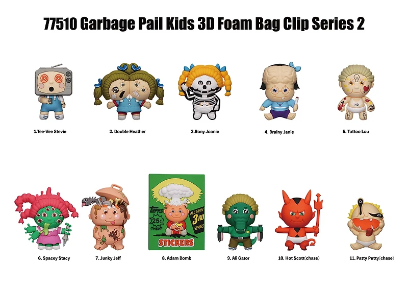 Garbage Pail Kids Series 2 3D Foam Bag Clip Blind Bag