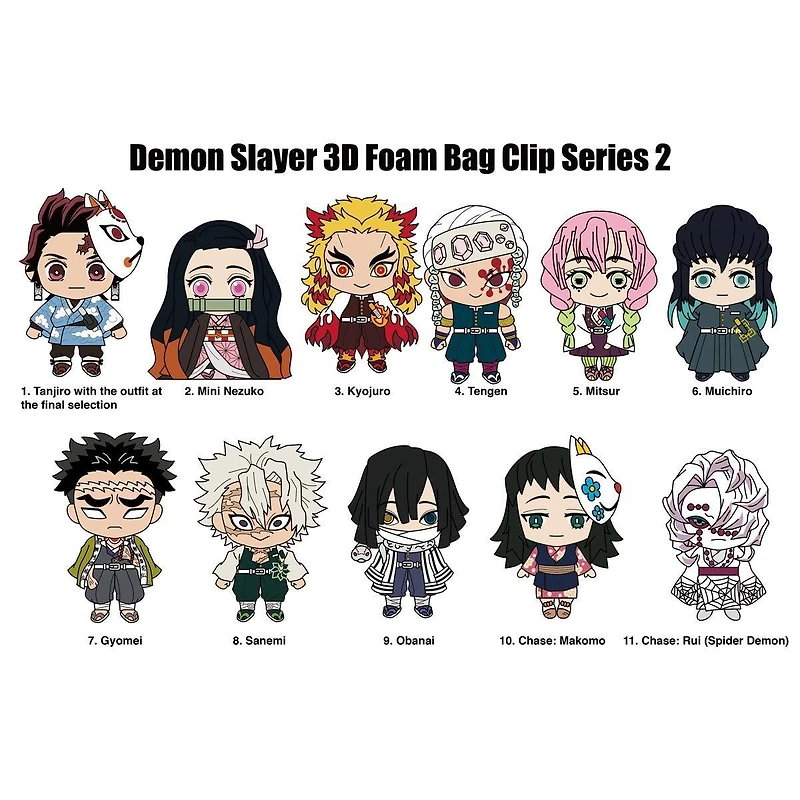 Demon Slayer: Kimetsu no Yaiba Series 2 3D Foam Bag Clip Blind Bag
