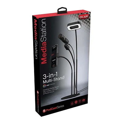 Tzumi On Air 3-in-1 Desk Top Media Stand
