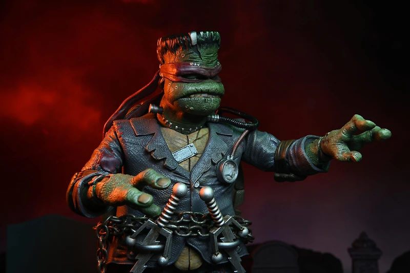 NECA Universal Monsters x Teenage Mutant Ninja Turtles Ultimate Raphael as Frankenstein's Monster 7-in Scale Action Figure