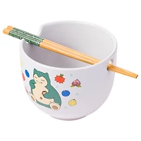 Pokemon Snorlax Ceramic Ramen Bowl with Chopsticks Set