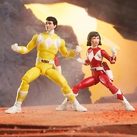 Hasbro Power Rangers Lightning Collection Mighty Morphin Red Ranger Trini and Yellow Ranger Jason GameStop Exclusive