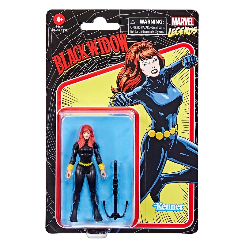 Hasbro Marvel Legends Series Retro 375 Collection Black Widow 3.75-in Action Figure