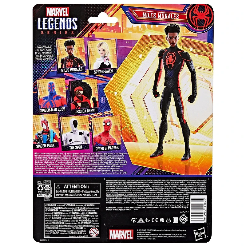 Hasbro Marvel Legends Series Spider-Man: Across the Spider-Verse (Part One) Miles Morales 6-in Action Figure