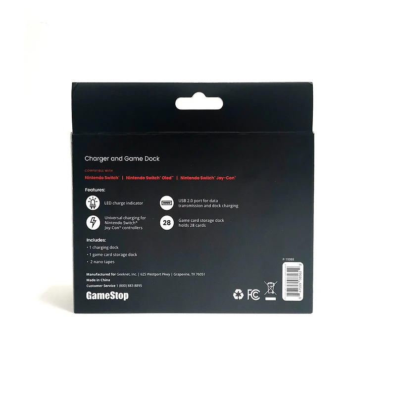 GameStop Nintendo Switch 6-in-1 Charging Dock and Game Deck