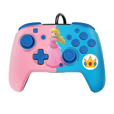 PDP Faceoff Deluxe Plus Audio Wired Controller Princess Peach