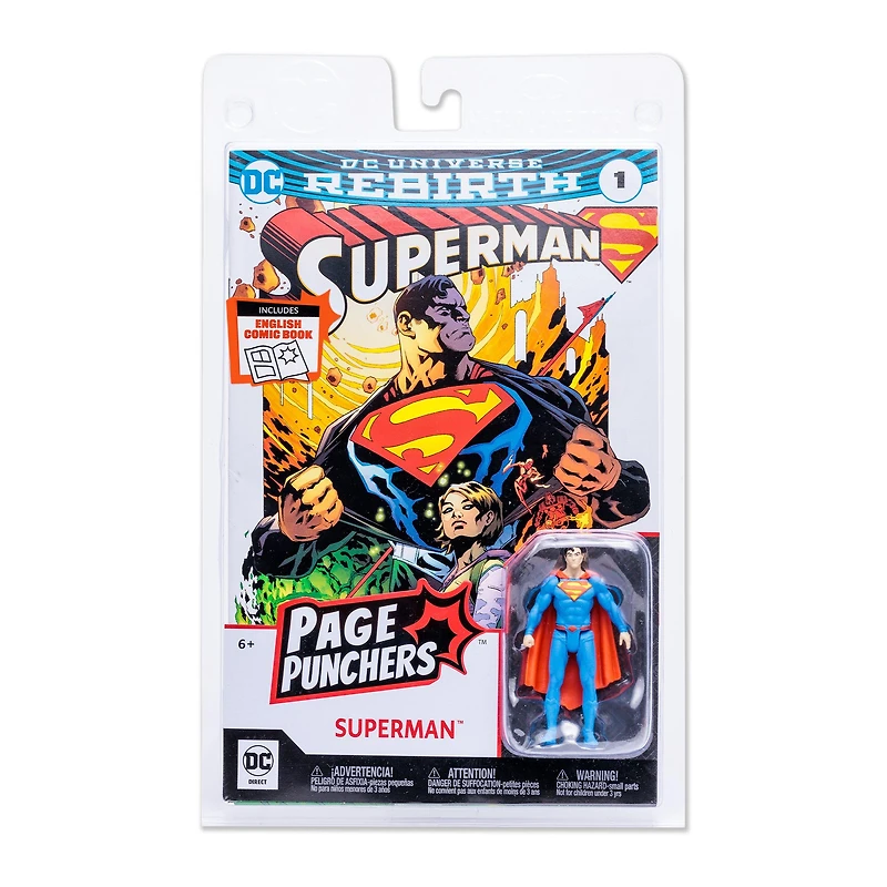 McFarlane Toys DC Direct Superman (Rebirth) 3-in Action Figure with Comic