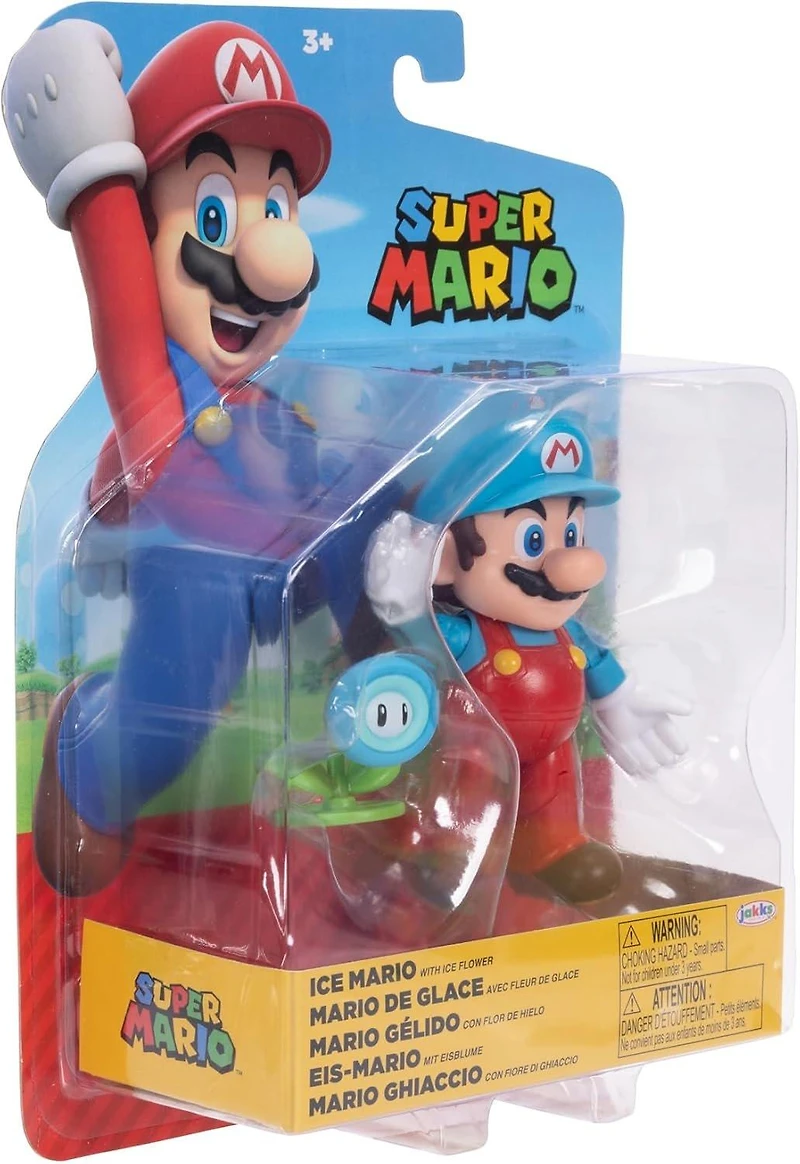 Jakks Pacific Super Mario Ice Mario 4-in Action Figure with Ice Flower