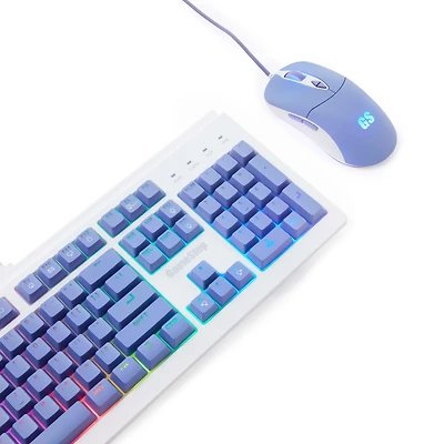 GameStop Wired Membrane RGB Gaming Keyboard and 7-Button RGB Wired Gaming Mouse Bundle