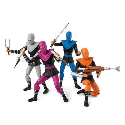 The Loyal Subjects BST AXN Teenage Mutant Ninja Turtles The Foot Clan 5-in Action Figure 4 Pack