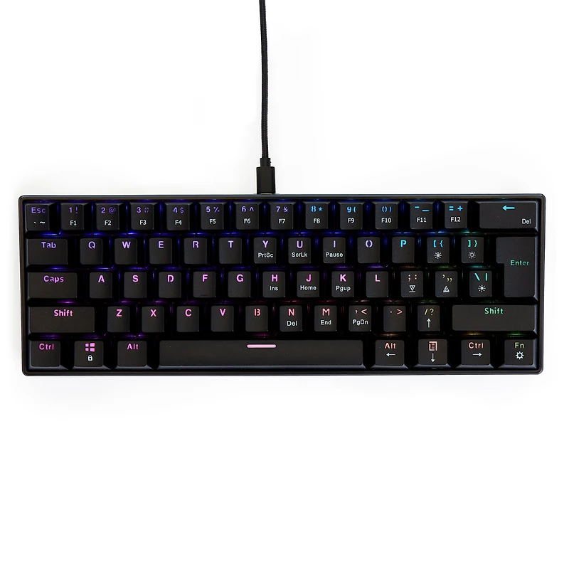 Atrix 60 Percent Wired Brown Switch Mechanical Keyboard with RGB GameStop Exclusive