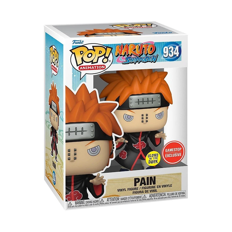Funko POP! Animation: Naruto: Shippuden Pain Glow-in-the-Dark Vinyl Figure and T-Shirt GameStop Exclusive