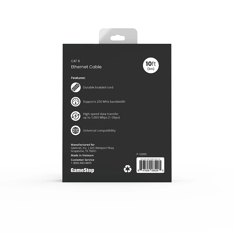 GameStop Universal 10-ft Ethernet Cable for PlayStation, Xbox, Switch