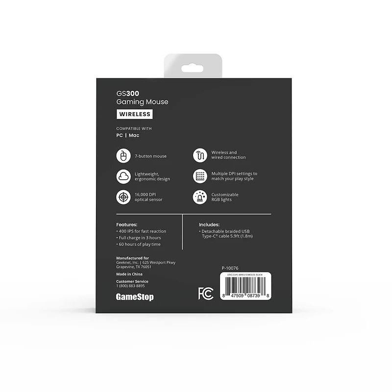 GameStop Wireless Gaming Mouse with RGB