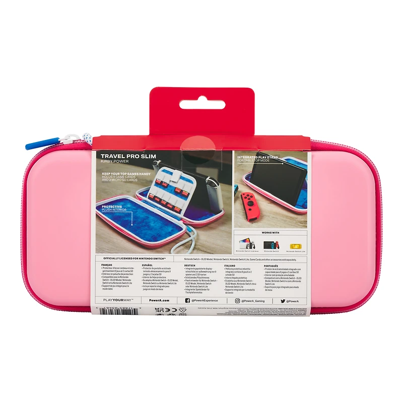 PowerA Travel Pro Slim Case for Nintendo Switch, Nintendo Switch Lite, and Nintendo Switch - OLED Model Kirby Power