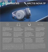 SteelSeries Arctis Nova 1P Universal Wired Gaming Headset for PlayStation, Xbox, PC, and Switch