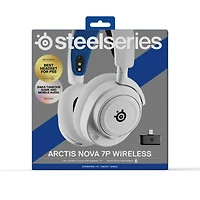 SteelSeries Arctis Nova 7P Wireless Headset for PlayStation, PC, Mac, and Switch - White