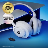 SteelSeries Arctis Nova 7P Wireless Headset for PlayStation, PC, Mac, and Switch - White