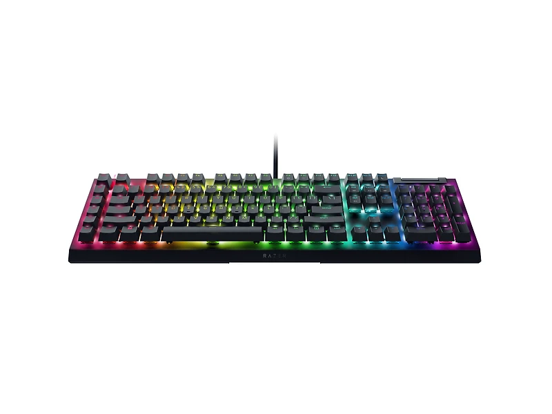 Razer BlackWidow V4 X Wired Mechanical Gaming Keyboard with Green Mechanical Switches - Black
