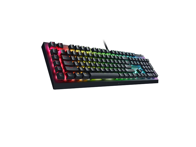 Razer BlackWidow V4 X Wired Mechanical Gaming Keyboard with Green Mechanical Switches - Black