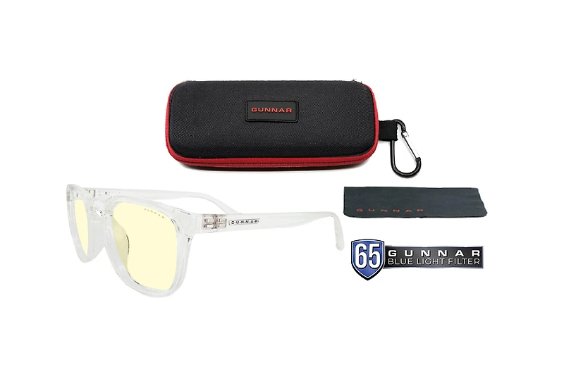 GUNNAR Crystal Gaming and Computer Glasses with Amber Tint