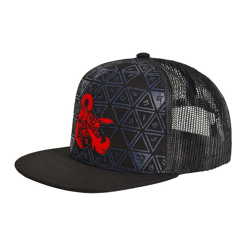 Dungeons and Dragons D20 Dice Skater Snapback Hat