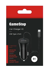 GameStop 6-ft Car Charger for Nintendo Switch, Nintendo Switch Lite