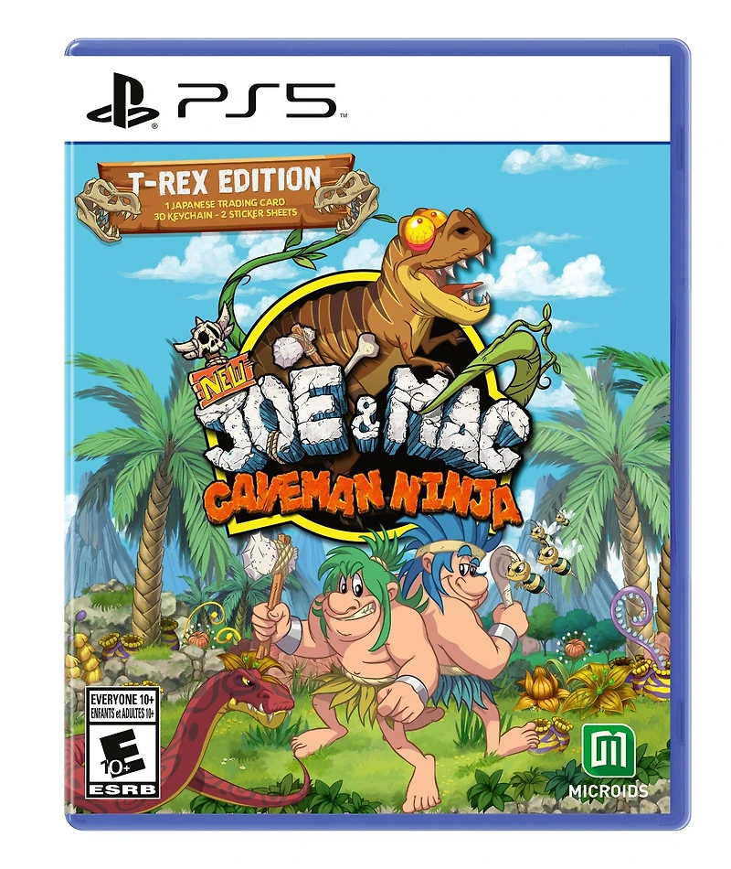 New Joe and Mac: Caveman Ninja - T-Rex Edition - PlayStation 5