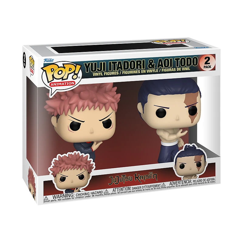 Funko POP! Animation: Jujutsu Kaisen Yuji Itadori and Aoi Todo 4.5-in Vinyl Figure Set 2-Pack