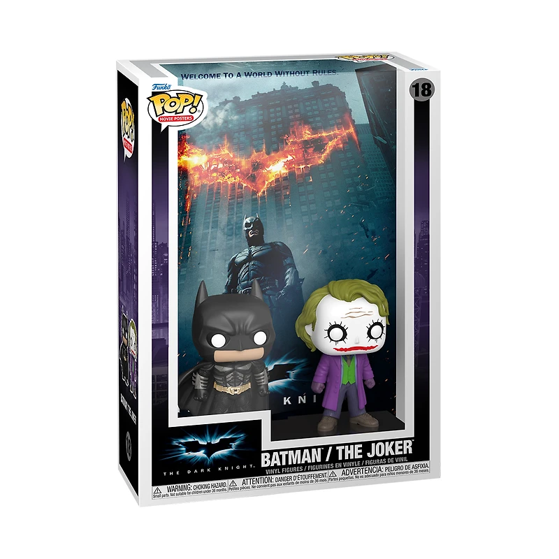 Funko POP! Movie Poster: The Dark Knight Batman and The Joker Vinyl Figure 2-Pack Set with Poster