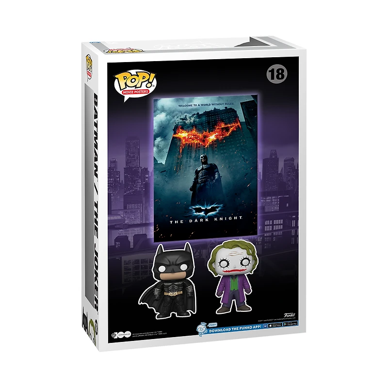 Funko POP! Movie Poster: The Dark Knight Batman and The Joker Vinyl Figure 2-Pack Set with Poster