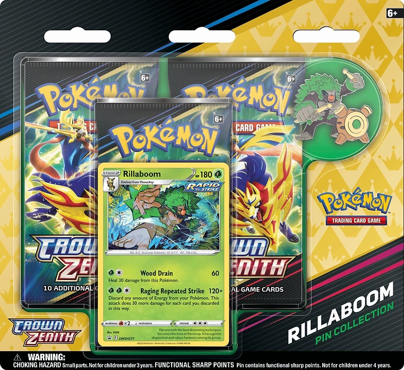 Pokemon Trading Card Game: Crown Zenith Pin Collection (Styles May Vary