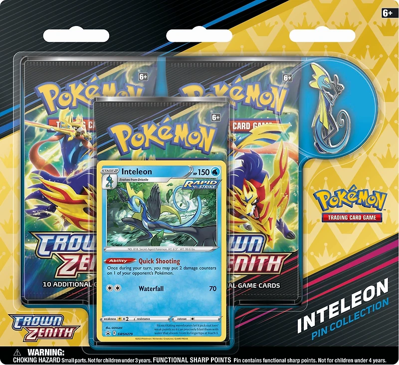 Pokemon Trading Card Game: Crown Zenith Pin Collection (Styles May Vary