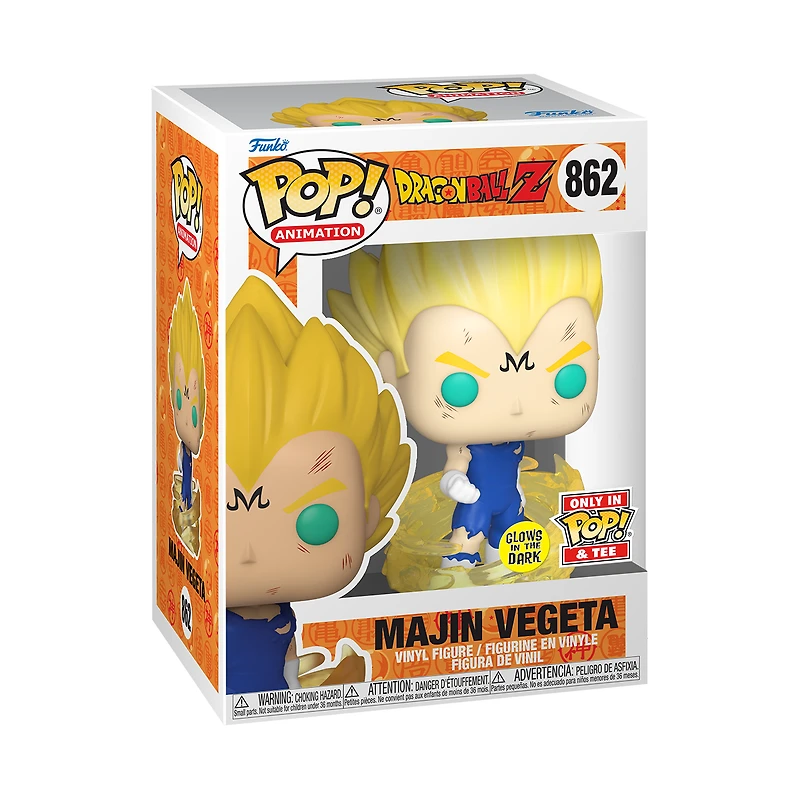 Funko POP! and Tee: Dragon Ball Z Majin Vegeta Vinyl Figure and Unisex T-Shirt GameStop Exclusive