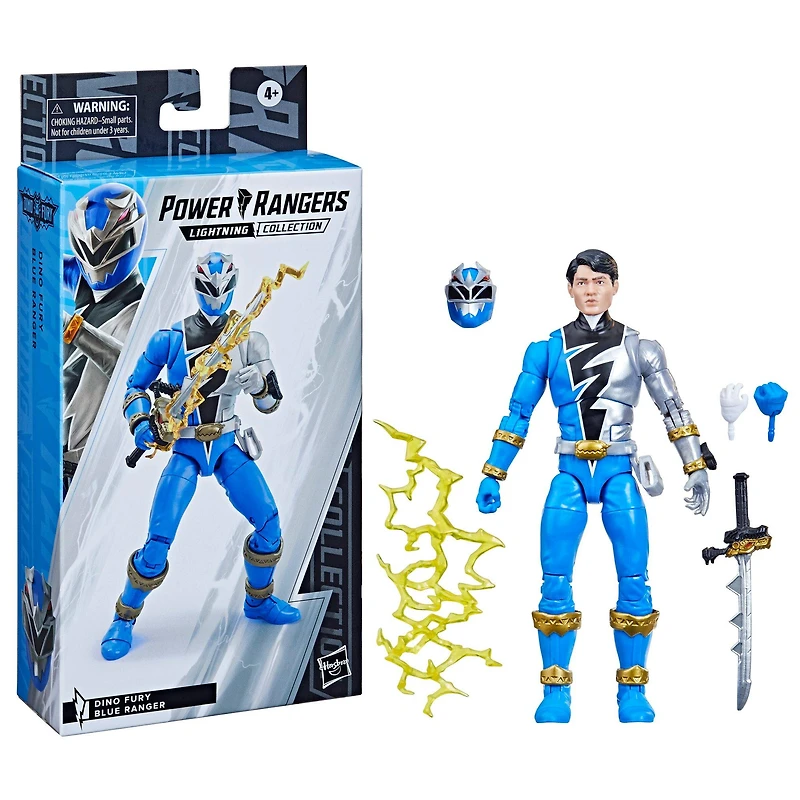 Hasbro Power Rangers Lightning Collection Dino Fury Blue Ranger 6-in Action Figure