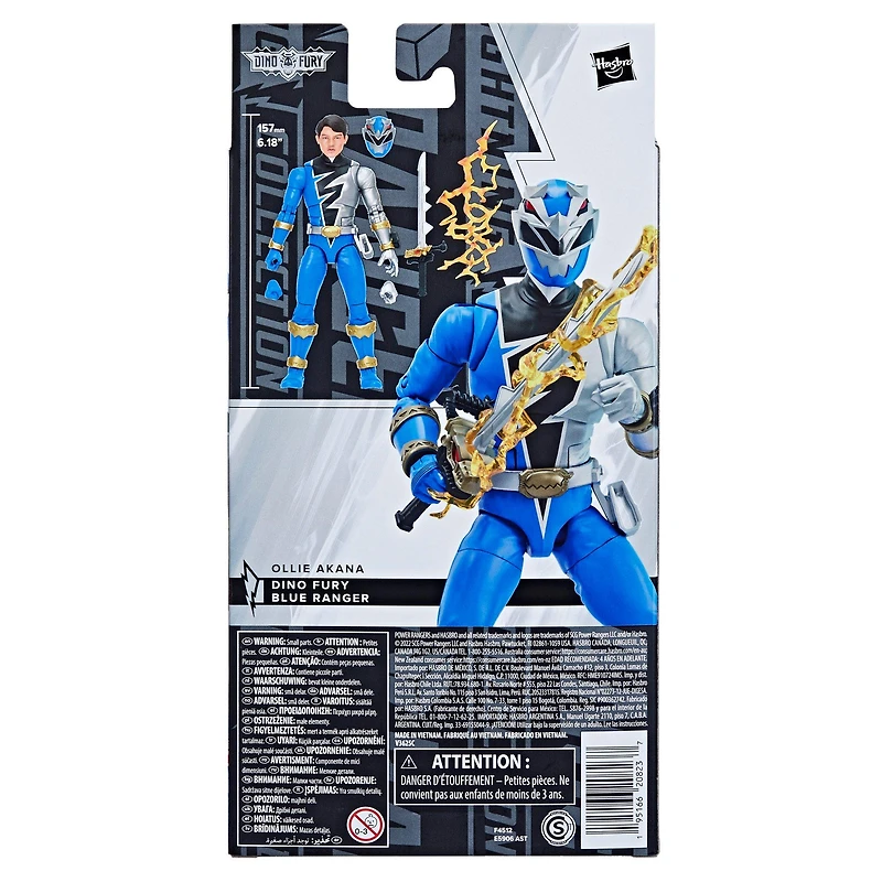 Hasbro Power Rangers Lightning Collection Dino Fury Blue Ranger 6-in Action Figure