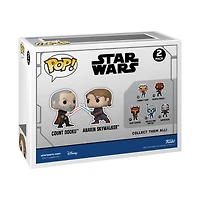 Funko POP! Star Wars: Clone Wars Count Dooku and Anakin Skywalker Vinyl Bobblehead 2-Pack GameStop Exclusive