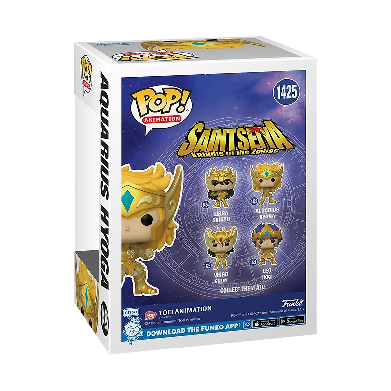 Funko POP! Animation: Saint Seiya: Knights of the Zodiac Aquarius Hyoga 4.55-in Vinyl Figure