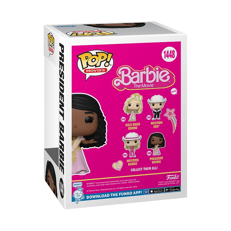 Funko POP! Movies: Barbie: The Movie President Barbie 3.95-in Vinyl Figure