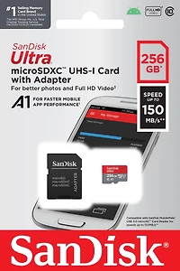 SanDisk Ultra 256GB microSD UHS-I Card with Adapter