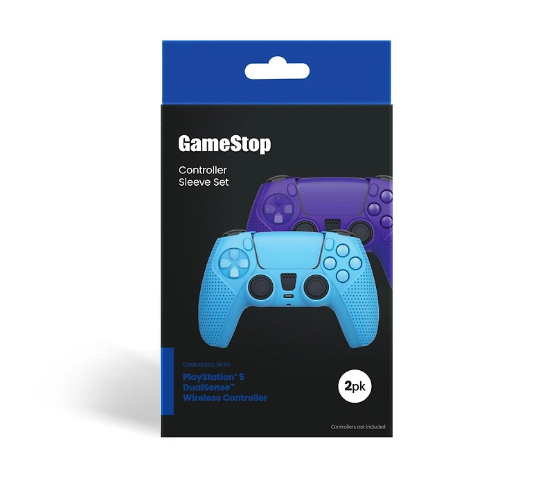 GameStop Controller Grip 2-Pack for PlayStation 5 - Blue and Purple