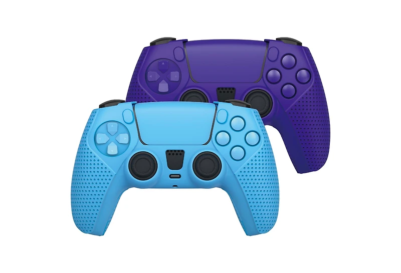 GameStop Controller Grip 2-Pack for PlayStation 5 - Blue and Purple