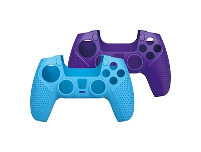 GameStop Controller Grip 2-Pack for PlayStation 5 - Blue and Purple