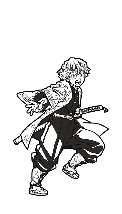 FiGPiN Demon Slayer: Kimetsu no Yaiba Zenitsu Agatsuma 3-in Collectible Enamel Pin
